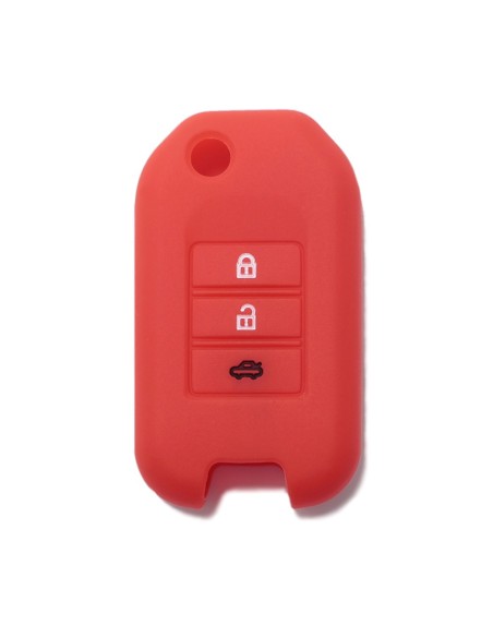 Guscio in Silicone Cover Chiave per Telecomando Honda 3 Tasti Rosso Civic City Jade Jazz Fit Accord Odyssey CR-V HR-V XR-V Spirior Elysion Vezel Crider