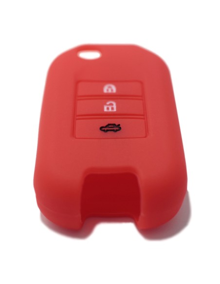 Guscio in Silicone Cover Chiave per Telecomando Honda 3 Tasti Rosso Civic City Jade Jazz Fit Accord Odyssey CR-V HR-V XR-V Spirior Elysion Vezel Crider