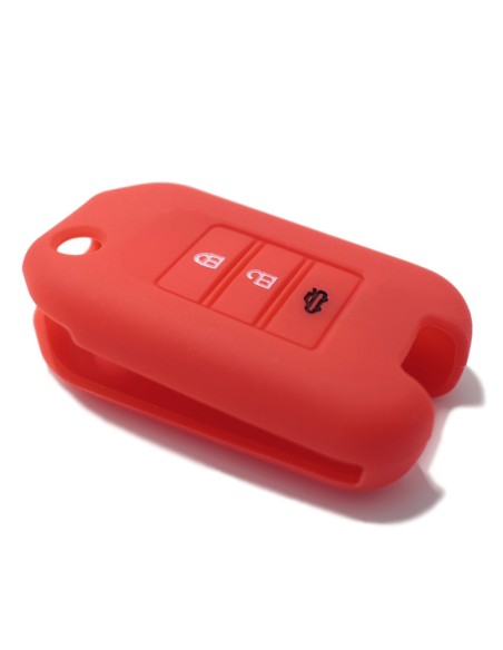Guscio in Silicone Cover Chiave per Telecomando Honda 3 Tasti Rosso Civic City Jade Jazz Fit Accord Odyssey CR-V HR-V XR-V Spirior Elysion Vezel Crider