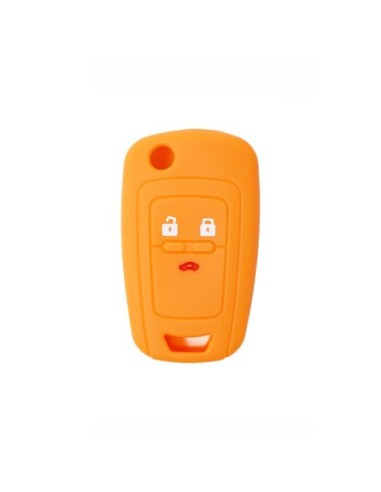 Guscio in Silicone Cover Chiave per Telecomando Chevrolet Mattiz Cruze Avero Spark Captiva Portachiave Arancione