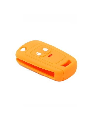 Guscio in Silicone Cover Chiave per Telecomando Chevrolet Mattiz Cruze Avero Spark Captiva Portachiave Arancione