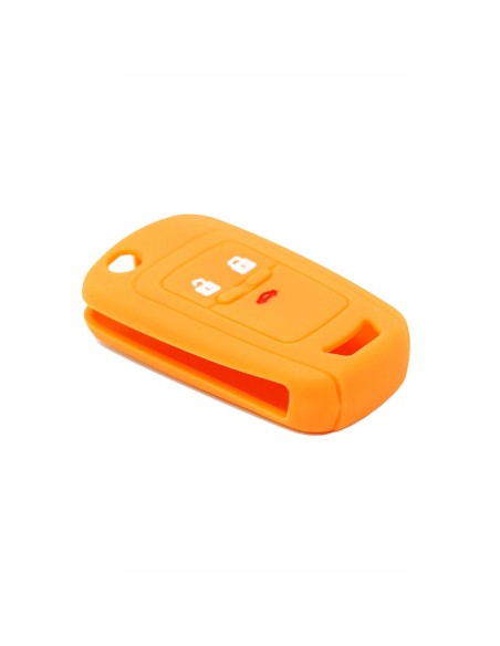 Guscio in Silicone Cover Chiave per Telecomando Chevrolet Mattiz Cruze Avero Spark Captiva Portachiave Arancione
