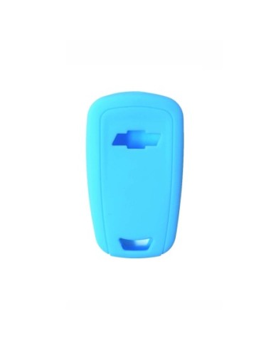 Guscio in Silicone Cover Chiave per Telecomando Chevrolet Matiz Cruze Avero Spark Captiva Portachiave Azzurro