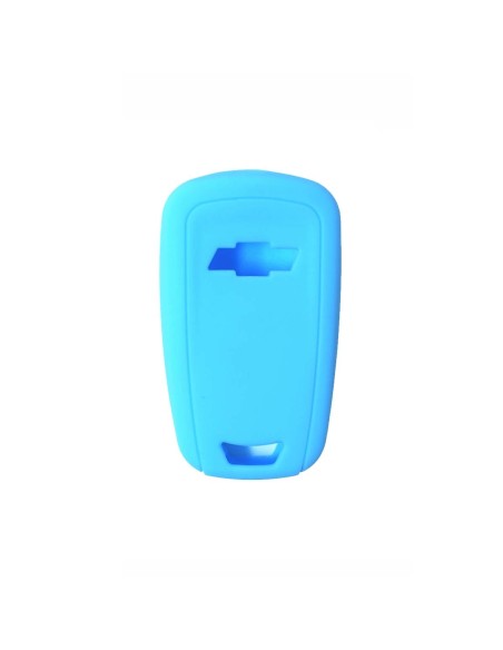 Guscio in Silicone Cover Chiave per Telecomando Chevrolet Matiz Cruze Avero Spark Captiva Portachiave Azzurro