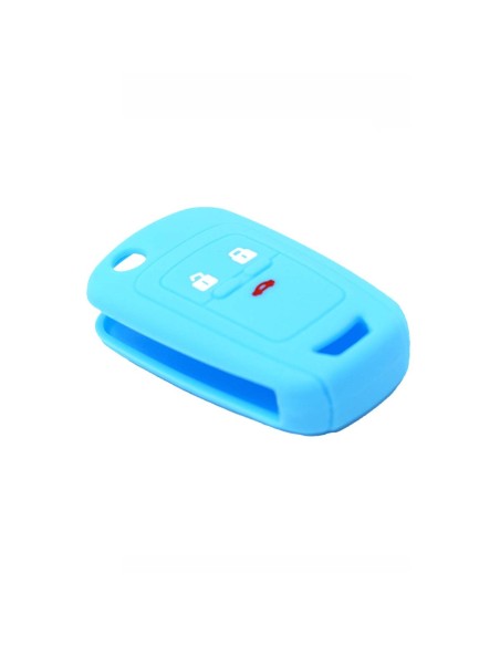 Guscio in Silicone Cover Chiave per Telecomando Chevrolet Matiz Cruze Avero Spark Captiva Portachiave Azzurro