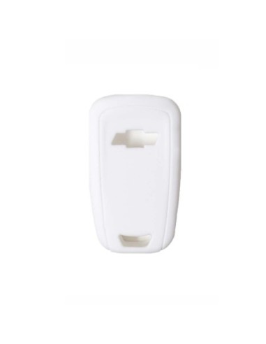 Guscio in Silicone Cover Chiave per Telecomando Chevrolet Matiz Cruze Avero Spark Captiva Portachiave Bianco