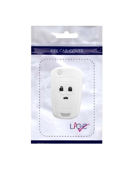 Guscio in Silicone Cover Chiave per Telecomando Chevrolet Matiz Cruze Avero Spark Captiva Portachiave Bianco