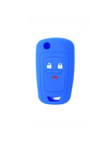 Guscio in Silicone Cover Chiave per Telecomando Chevrolet Matiz Cruze Avero Spark Captiva Portachiave Blu