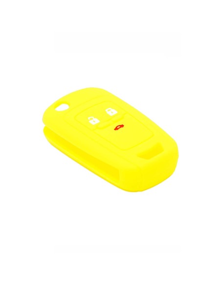 Guscio in Silicone Cover Chiave per Telecomando Chevrolet Matiz Cruze Avero Spark Captiva Portachiave Giallo