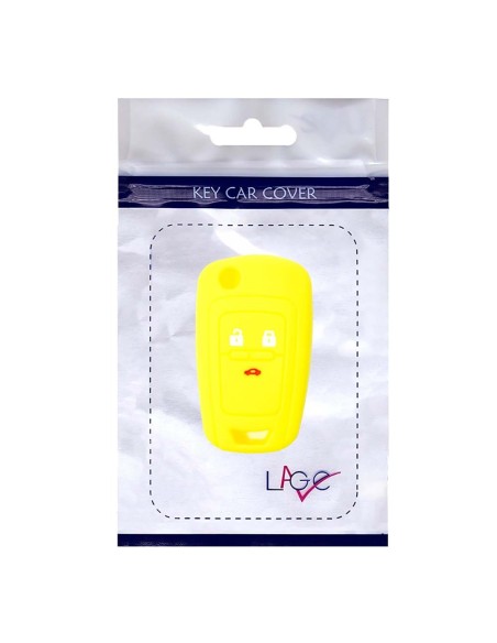 Guscio in Silicone Cover Chiave per Telecomando Chevrolet Matiz Cruze Avero Spark Captiva Portachiave Giallo