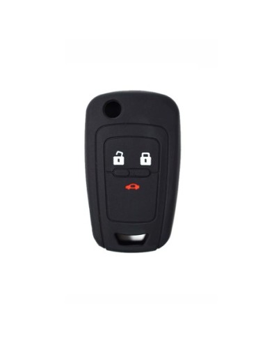 Guscio in Silicone Cover Chiave per Telecomando Chevrolet Matiz Cruze Aveo Spark Captiva Portachiave Nero