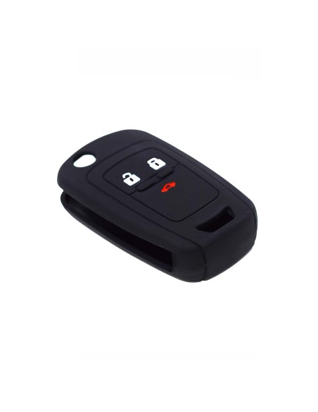 Guscio in Silicone Cover Chiave per Telecomando Chevrolet Matiz Cruze Aveo Spark Captiva Portachiave Nero