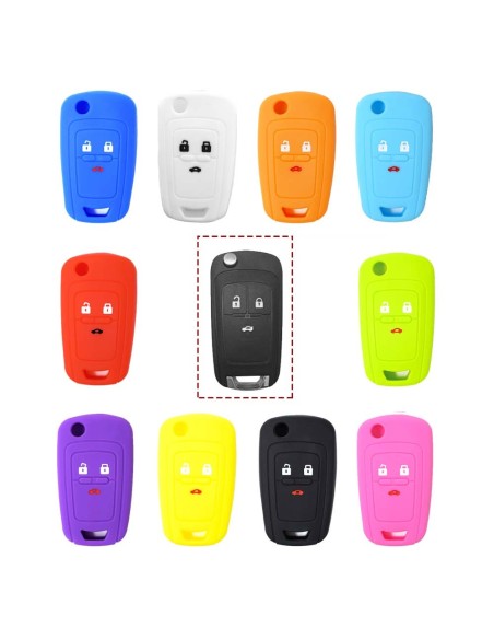 Guscio in Silicone Cover Chiave per Telecomando Chevrolet Matiz Cruze Aveo Spark Captiva Portachiave Rosa