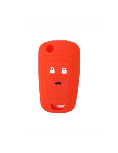 Guscio in Silicone Cover Chiave per Telecomando Chevrolet Matiz Cruze Avero Spark Captiva Portachiave Rosso