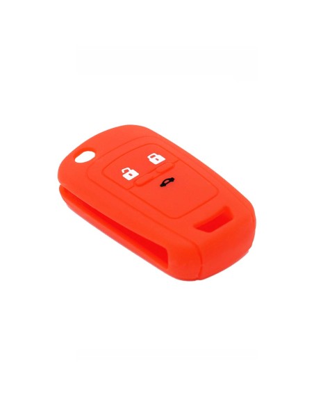 Guscio in Silicone Cover Chiave per Telecomando Chevrolet Matiz Cruze Avero Spark Captiva Portachiave Rosso