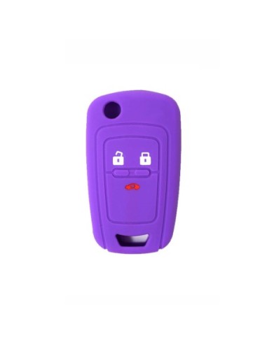 Guscio in Silicone Cover Chiave per Telecomando Chevrolet Matiz Cruze Avero Spark Captiva Portachiave Viola