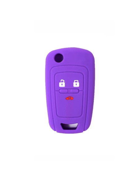 Guscio in Silicone Cover Chiave per Telecomando Chevrolet Matiz Cruze Avero Spark Captiva Portachiave Viola