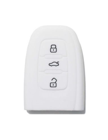 Guscio Silicone Cover Chiave per Telecomando Audi Portachiavi Bianco 3 Tasti A1 A3 A4 A5 A6 A7 A8 Q3 Q5 Q7 TT TTS TTRS R8 S1 S3 S4 S5 S6 S8 AF AG 8K B8 RS3 RS5 RS6