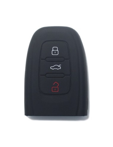 Guscio Silicone Cover Chiave per Telecomando Audi Portachiavi Nero 3 Tasti A1 A3 A4 A5 A6 A7 A8 Q3 Q5 Q7 TT TTS TTRS R8 S1 S3 S4 S5 S6 S8 AF AG 8K B8 RS3 RS5 RS6