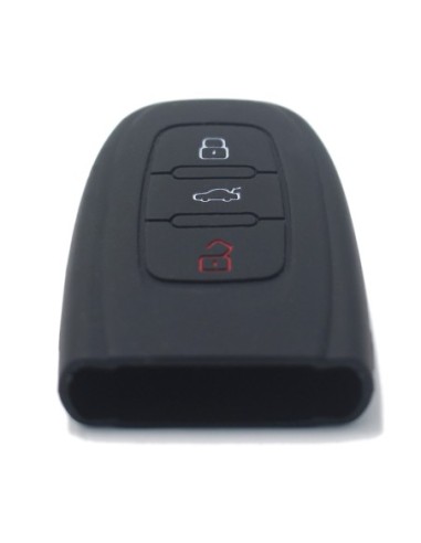 Guscio Silicone Cover Chiave per Telecomando Audi Portachiavi Nero 3 Tasti A1 A3 A4 A5 A6 A7 A8 Q3 Q5 Q7 TT TTS TTRS R8 S1 S3 S4 S5 S6 S8 AF AG 8K B8 RS3 RS5 RS6