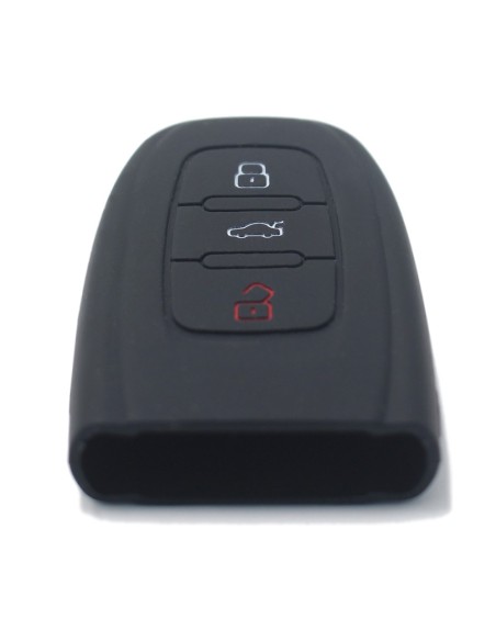 Guscio Silicone Cover Chiave per Telecomando Audi Portachiavi Nero 3 Tasti A1 A3 A4 A5 A6 A7 A8 Q3 Q5 Q7 TT TTS TTRS R8 S1 S3 S4 S5 S6 S8 AF AG 8K B8 RS3 RS5 RS6