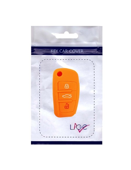 Guscio in Silicone Cover Chiave per Telecomando Audi A1 A3 A4 A6 A8 TT Q5 Q7 R8 S4 S6 Portachiave Arancione