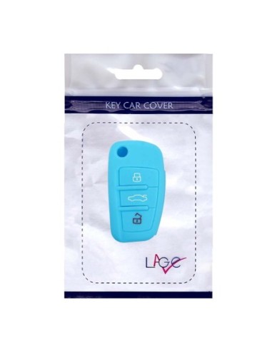 Guscio in Silicone Cover Chiave per Telecomando Audi A1 A3 A4 A6 A8 TT Q5 Q7 R8 S4 S6 Portachiave Azzurro