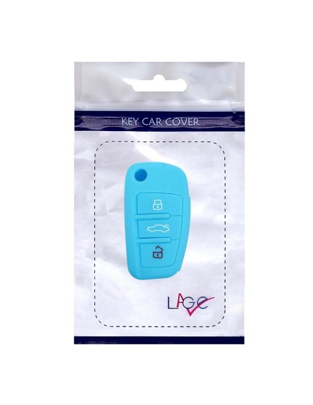 Guscio in Silicone Cover Chiave per Telecomando Audi A1 A3 A4 A6 A8 TT Q5 Q7 R8 S4 S6 Portachiave Azzurro