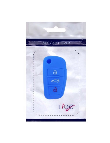 Guscio in Silicone Cover Chiave per Telecomando Audi A1 A3 A4 A6 A8 TT Q5 Q7 R8 S4 S6 Portachiave Blu