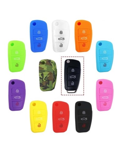 Guscio in Silicone Cover Chiave per Telecomando Audi A1 A3 A4 A6 A8 TT Q5 Q7 R8 S4 S6 Portachiave Camouflage