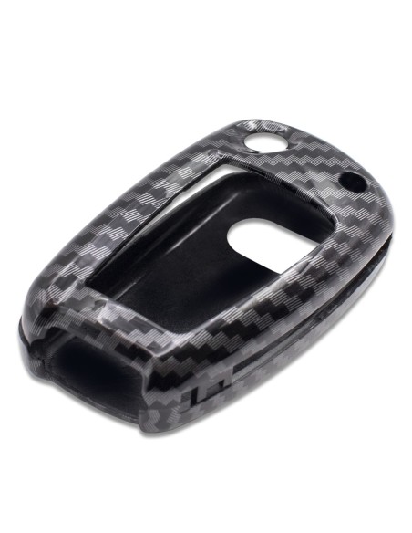 Guscio in Plastica Rigida Cover Chiave per Telecomando Audi A1 A3 A4 A6 A8 TT Q5 Q7 R8 S4 S6 Fibra di Carbonio + Portachiavi e Cacciavite di Montaggio