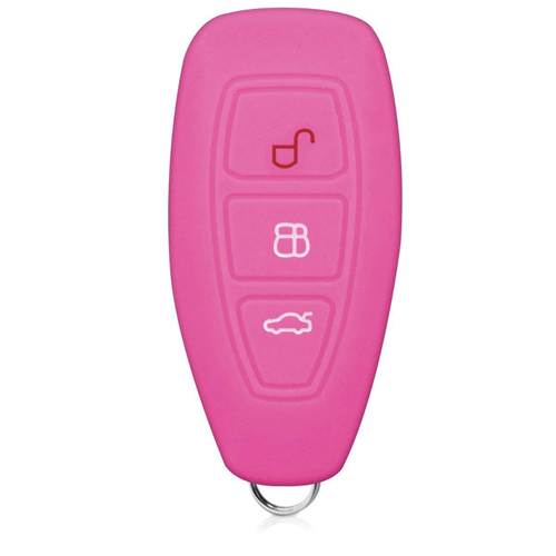 Silicone Car Key Cover for Ford Fiesta Focus Galaxy Fusion Mondeo B-Max C-Max S-Max Kuga Ecosport Pink