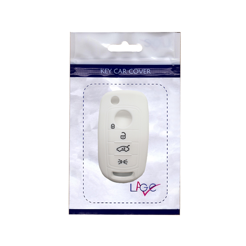 Silicone Car Key Cover for Fiat 500 500X Tipo White