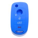 Silicone Car Key Cover for Fiat 500 500X Tipo Blue