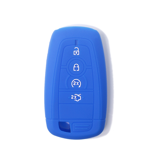 Silicone Car Key Cover for Ford Mondeo Explorer Flex Mustang Fusion MKC MKX MKZ Blue