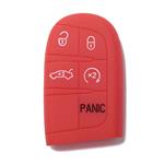 Silicone Car Key Cover for Jeep Renegade Cherokee Compass Wrangler Fiat 500X Fremont Chrysler Dodge Red
