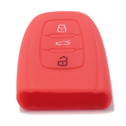 Silicone Car Key Cover for Audi A1 A3 A4 A5 A6 A7 A8 Q3 Q5 Q7 TT TTS TTRS R8 S1 S3 S4 S5 S6 S8 AF AG 8K B8 RS3 RS5 RS6 Red
