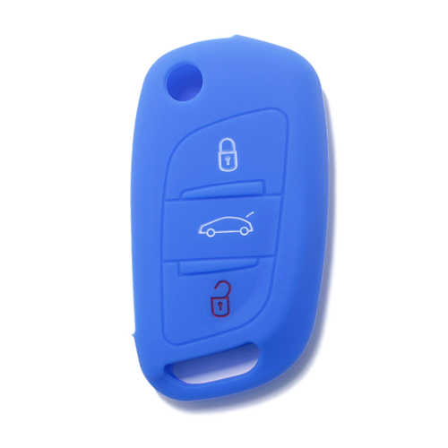 Silicone Car Key Cover for Citroen DS3 DS4 DS5 DS6 C2 C3 C4 C5 C8 Jumper Jumpy Berlingo Saxo Picasso Blue