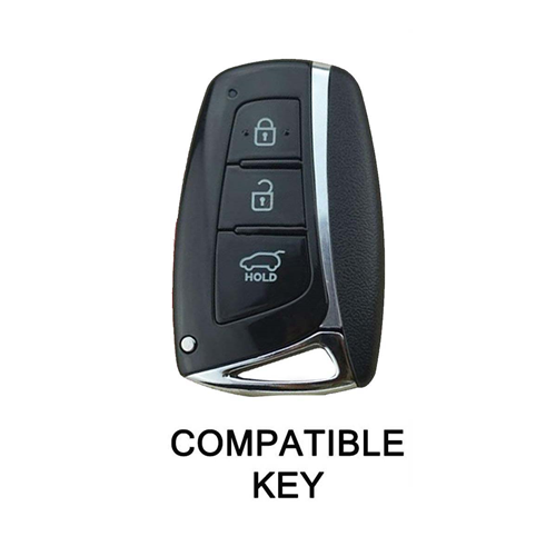 Silicone Car Key Cover for Hyundai Santa Fe Tucson Blue