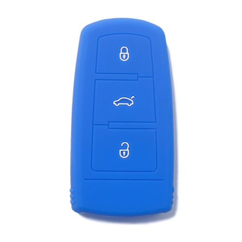 Silicone Car Key Cover for Volkswagen Polo Golf Passat Touran Bora Tiguan Sharan Jetta Cady Scirocco Magotan CC Blue