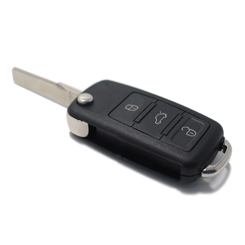 Car Key Cover with Blade Replacement for Audi A1 A3 A4 A6 A8 Q5 Q7 Black