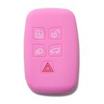 Silicone Car Key Cover for Land Rover Range Rover Sport Evoque LR4 Freelander Discovery Pink