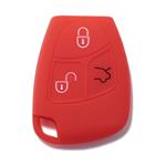 Silicone Car Key Cover for Mercedes Benz Classe A B C E S CL ML CLK CLS SLK Red