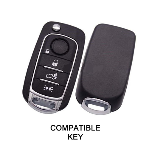 Silicone Car Key Cover for Fiat 500X Black