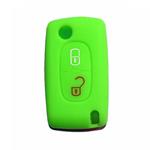Silicone Car Key Cover for Peugeot 106 107 205 206 207 306 307 308 309 406 407 807 and Citroen C1 C2 C3 C4 Green