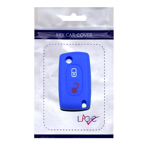 Silicone Car Key Cover for Peugeot 106 107 205 206 207 306 307 308 309 406 407 807 and Citroen C1 C2 C3 C4 Blue