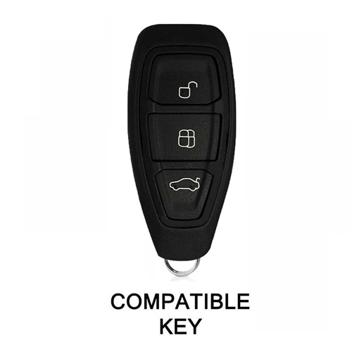 Silicone Car Key Cover for Ford Fiesta Focus Galaxy Fusion Mondeo B-Max C-Max S-Max Kuga Ecosport Black