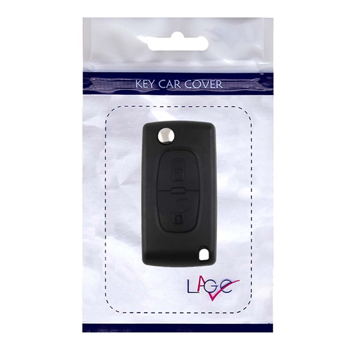 Car Key Cover with Blade Replacement for Peugeot 106 107 205 206 207 306 307 308 309 406 407 807 and Citroen C1 C2 C3 C4 Black
