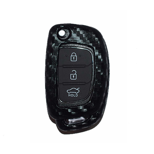 Silicone Car Key Cover for Hyundai i20 i30 i40 ix20 ix30 ix35 ix45 Tucson Santa Fe Elantra Accent Carbon Fiber