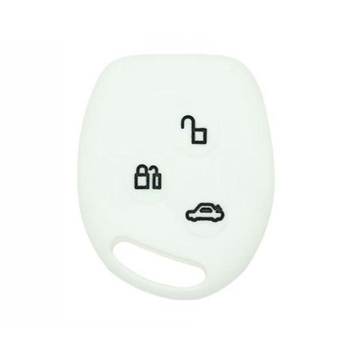 Silicone Car Key Cover for Ford C-Max Fiesta Focus KA Mondeo Transit White